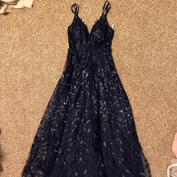 Gorgeous JJ’s house sparkly dark navy prom dress! - Picture 1 of 6